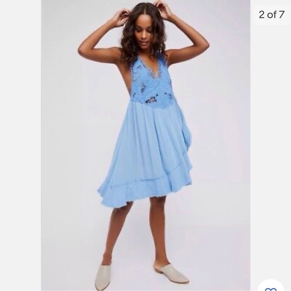 Kissed By The Waves Mini Dress Blue Medium